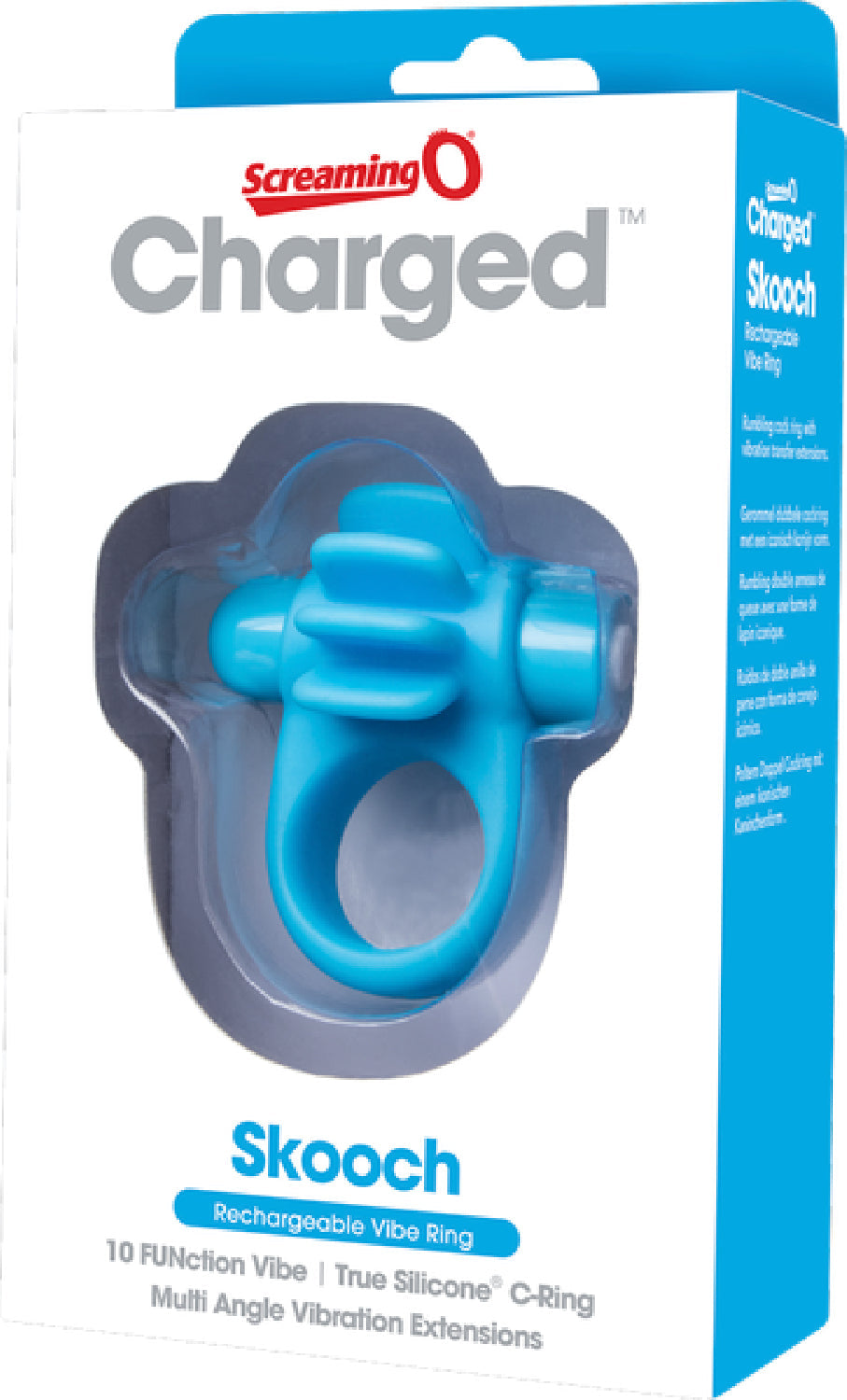 Skooch Charged Rechargeable Vibrating Cock Ring with Textured Silicone Stimulation > Sex Toys > Couples Toys
