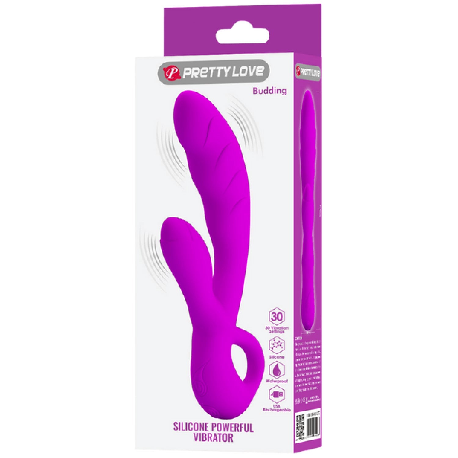 Pretty Love Budding – Silicone Powerful Vibrator with Rabbit Clitoral Stimulator Secondary image