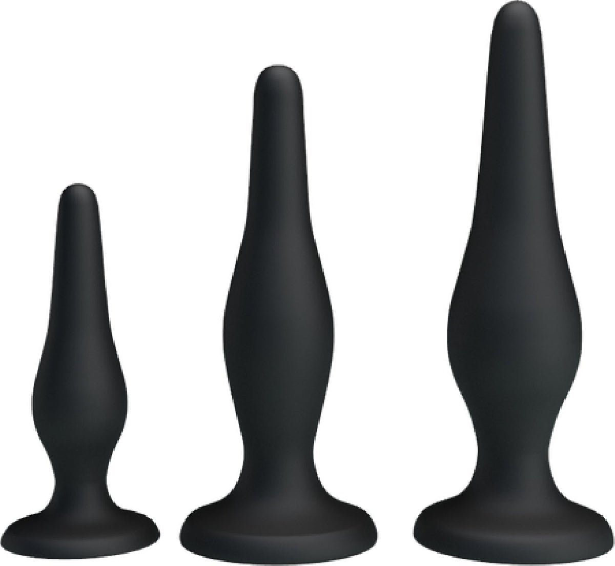 Beginner's Mini Anal Kit – Three Silicone Butt Plugs with Tapered Tips Set > Anal Range > Butt Plug Kits