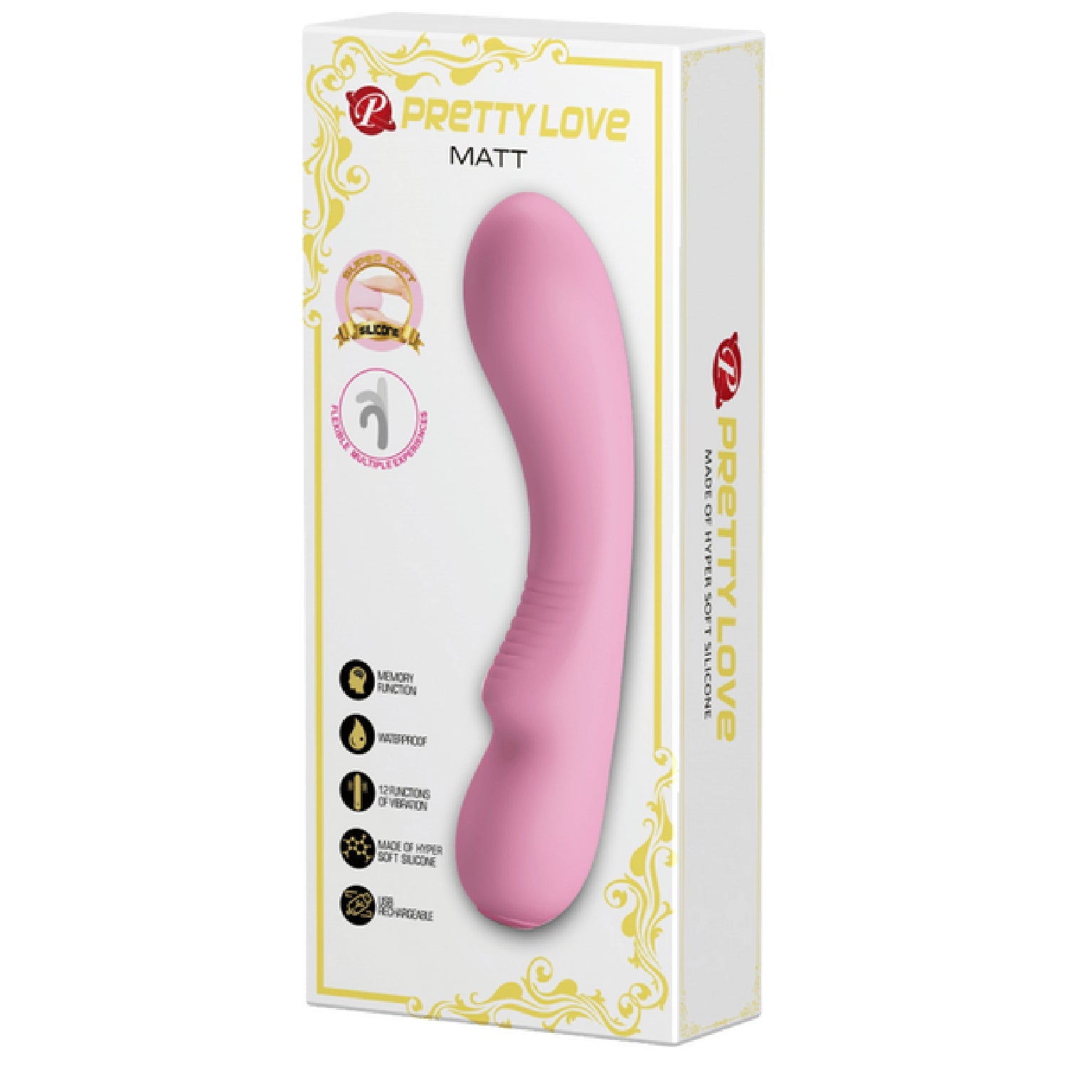 Matt – Rechargeable Soft Silicone Vibrator with 12 Vibration Functions and Smart Memory Secondary image