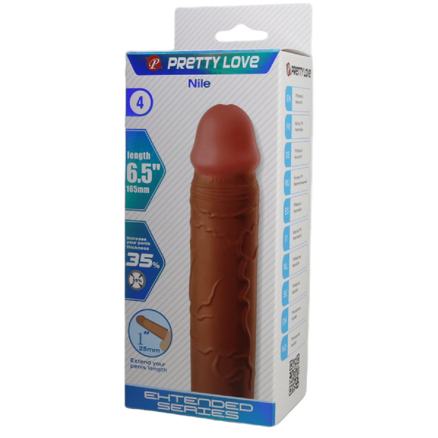 Nile 6.5 Inch Realistic Penis Sleeve – Lifelike Material Extending Sleeve > Sex Toys For Men > Penis Sleeves