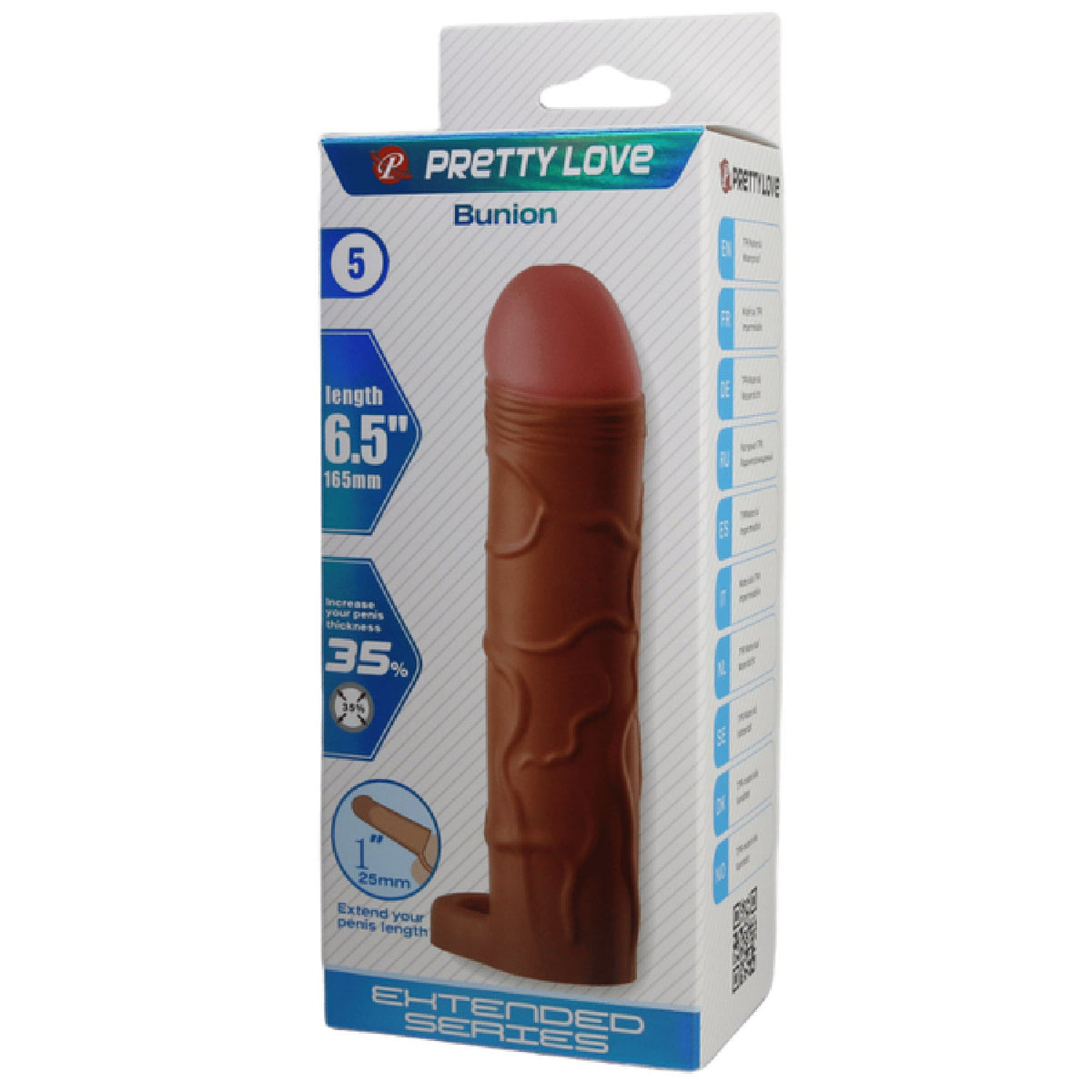 Bunion 6.5 Inch Cock Sleeve – Stretchy TPR Penis Sheath with Ball Ring > Sex Toys For Men > Penis Sleeves