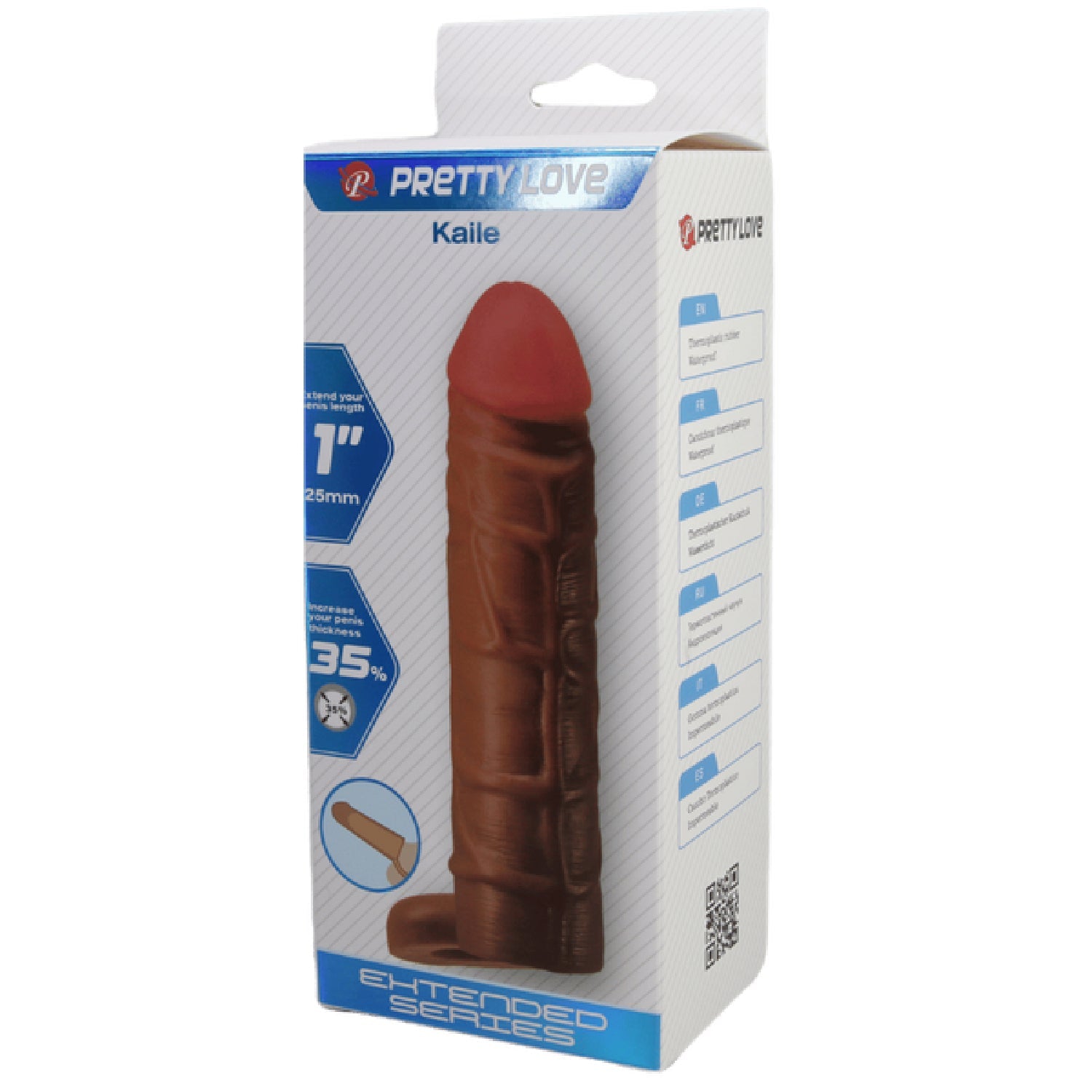 Kaile 7 Inch Stretchy Shaft Cock Sleeve With Ball Ring Penis Sheath > Sex Toys For Men > Penis Sleeves