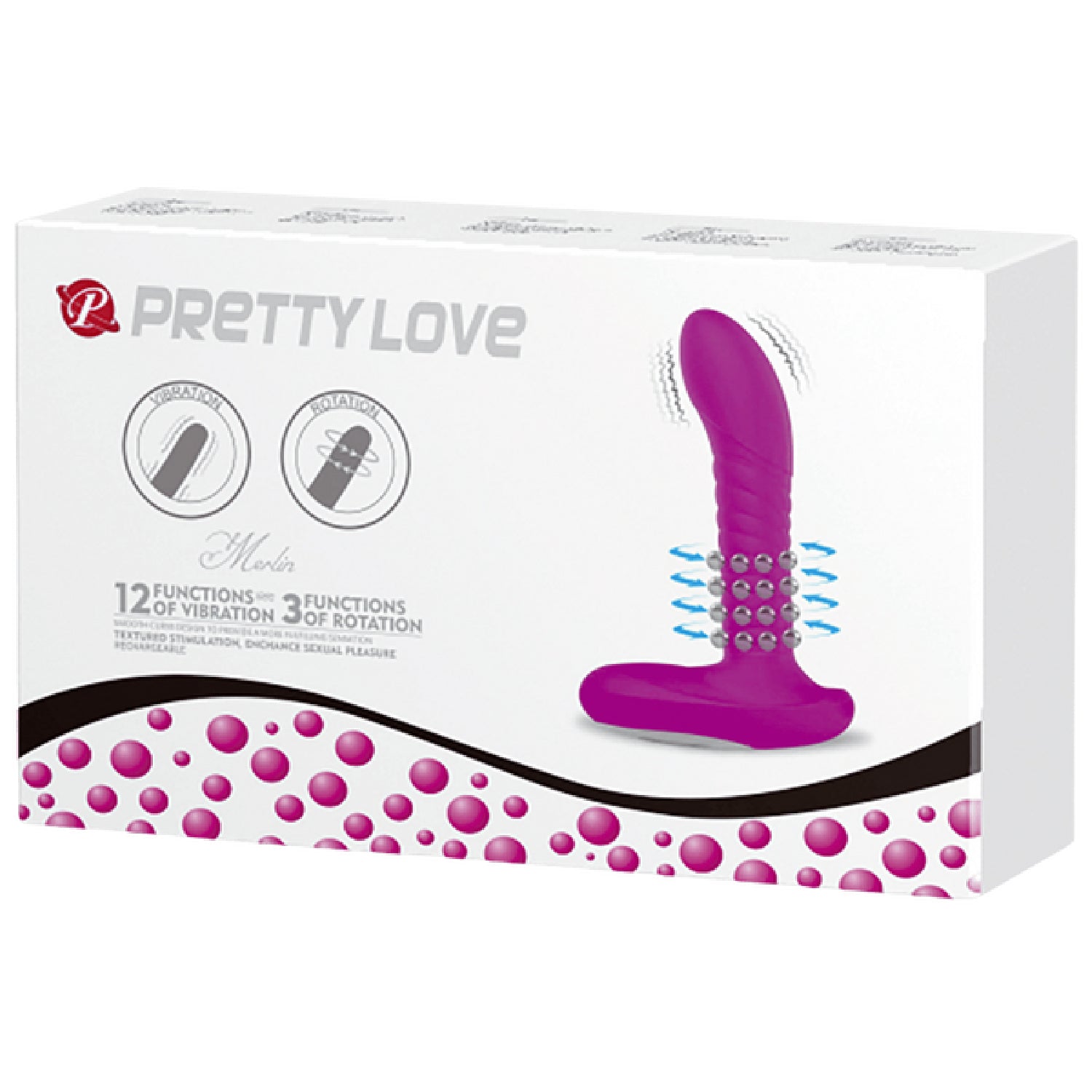 Rechargeable Merlin – Silicone Vibrator with 12 Vibration and 3 Rotation Functions > Anal Range > Anal Probes