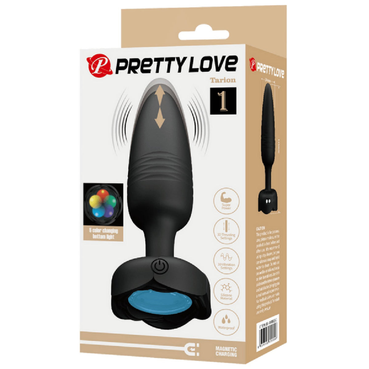 Tarion Light-Up Rechargeable Butt Plug – LED Flashing Silicone Butt Plug > Anal Range > Vibrating Butt Plugs