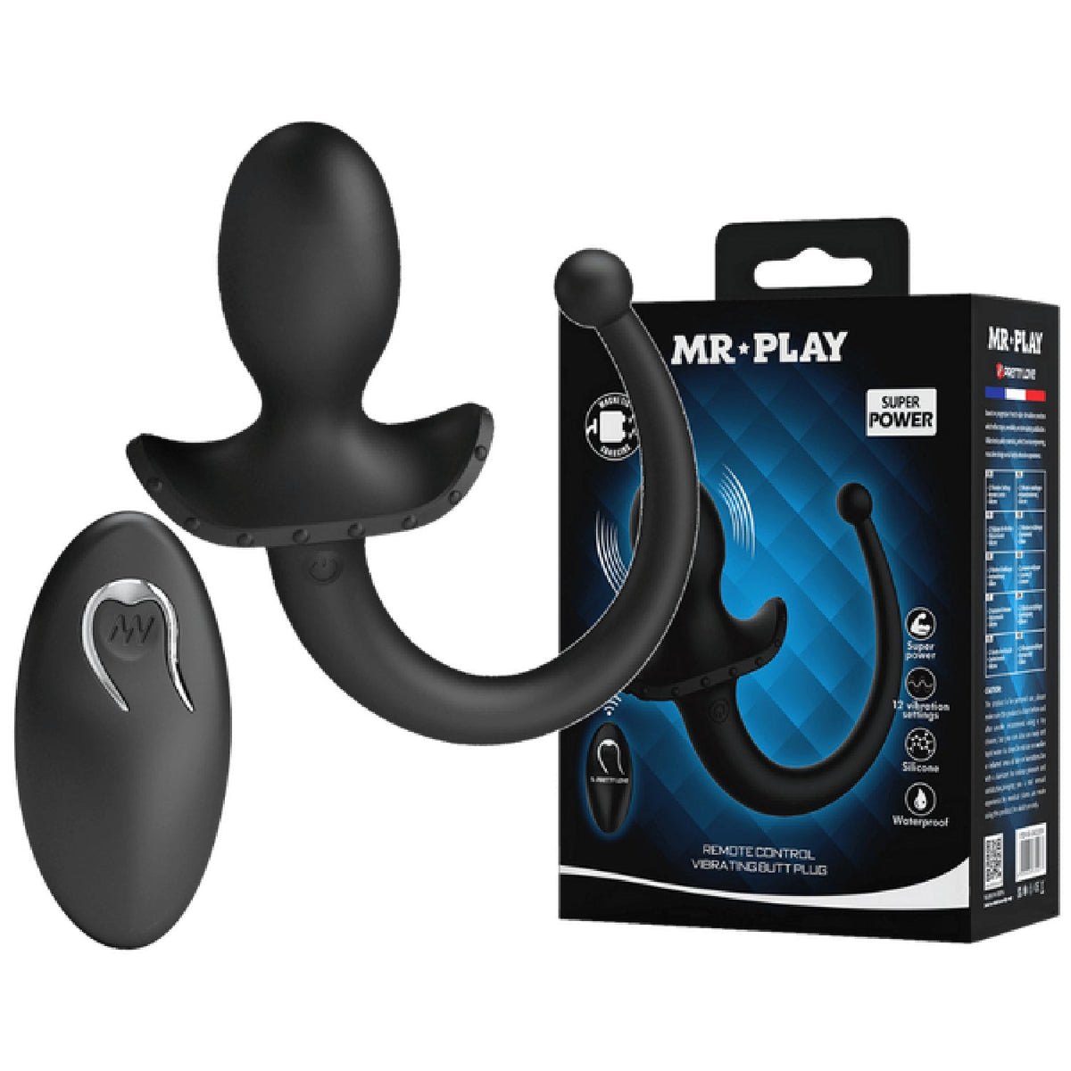 Remote Control Vibrating Butt Plug Tail (Black) – App-Compatible Wearable Vibrator with 12 Modes > Anal Range > Tail Butt Plugs