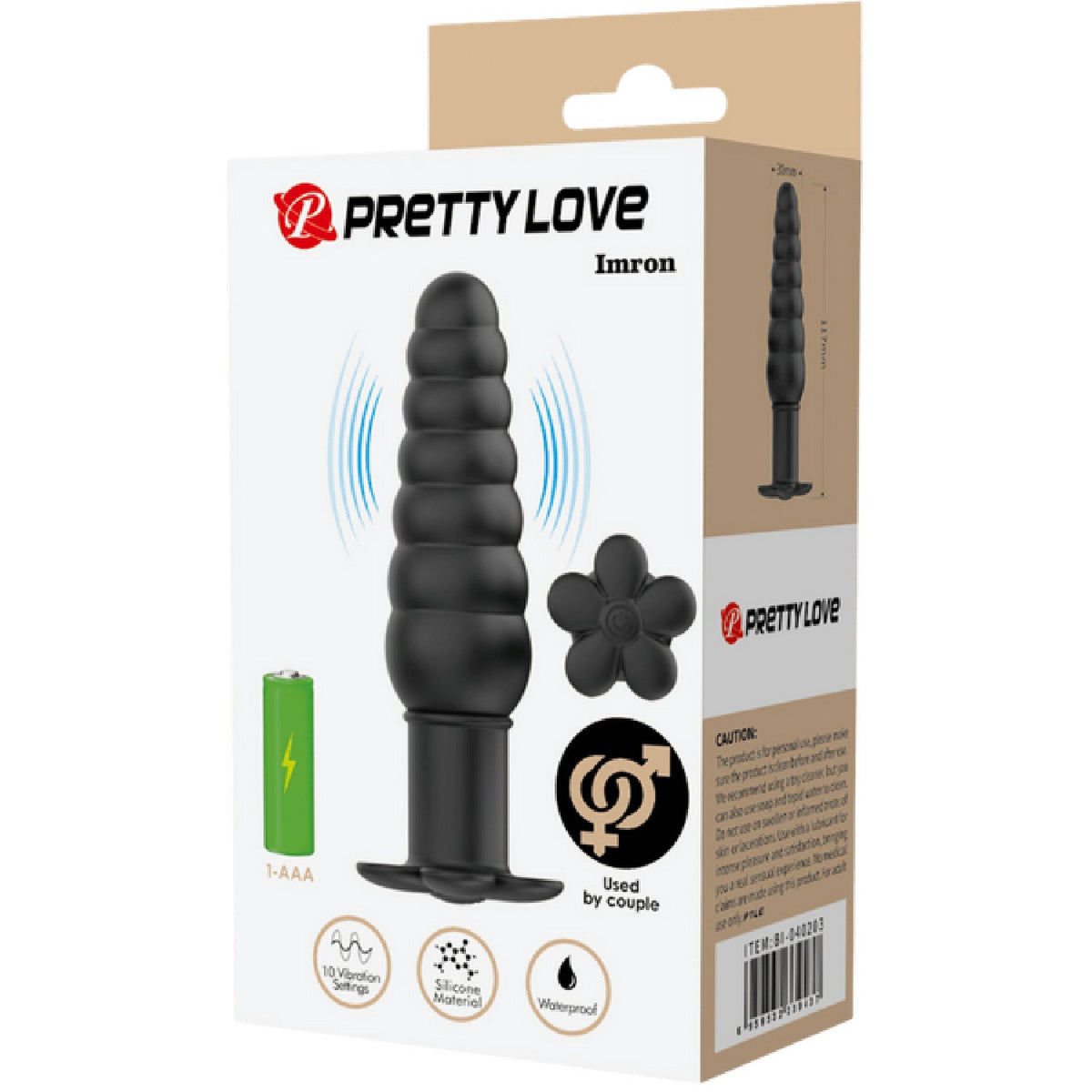 Imron Silicone Butt Plug – Smooth Skin Safe Anal Toy with 10 Vibration Settings > Anal Range > Vibrating Butt Plugs