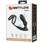 Emoni Rechargeable Vibrating Secure Hold Cock And Ball Ring With Attached Butt Plug > Anal Range > Prostate Plugs