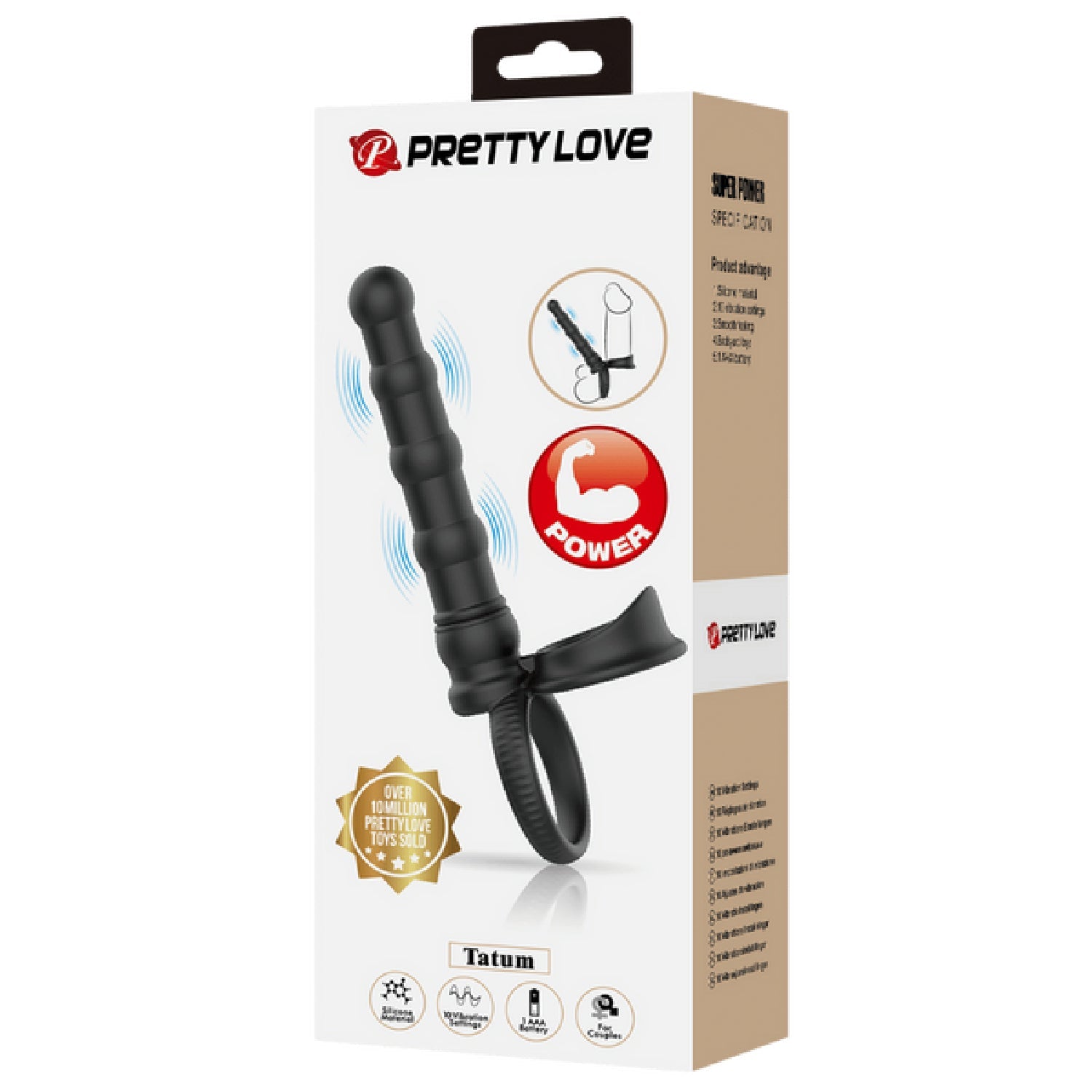 Tatum Cock Ring with Anal Probe – Silicone 10 Frequency Vibrating Cock Ring > Anal Range > Anal Probes