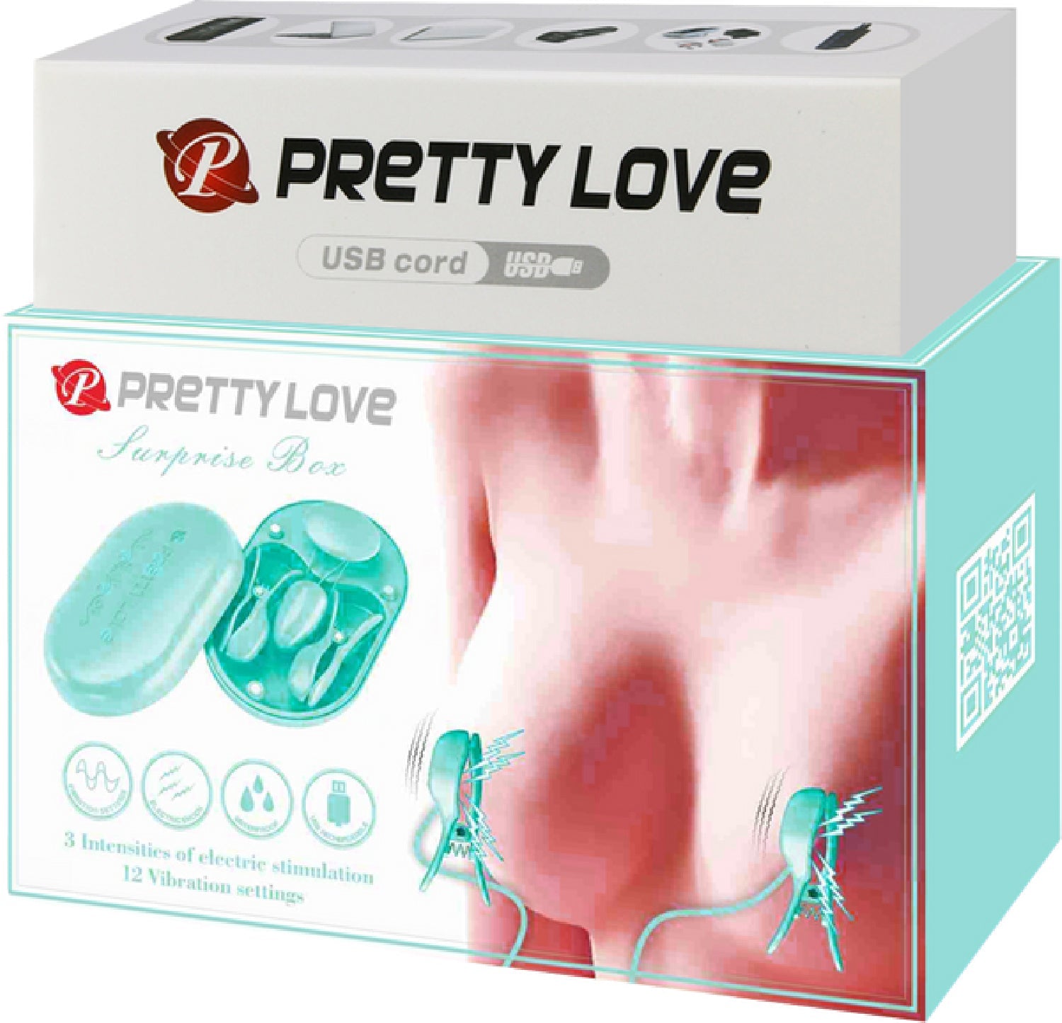 Surprise Box Nipple Clamps – Waterproof USB Rechargeable Stimulator with 12 Vibration Settings Secondary image