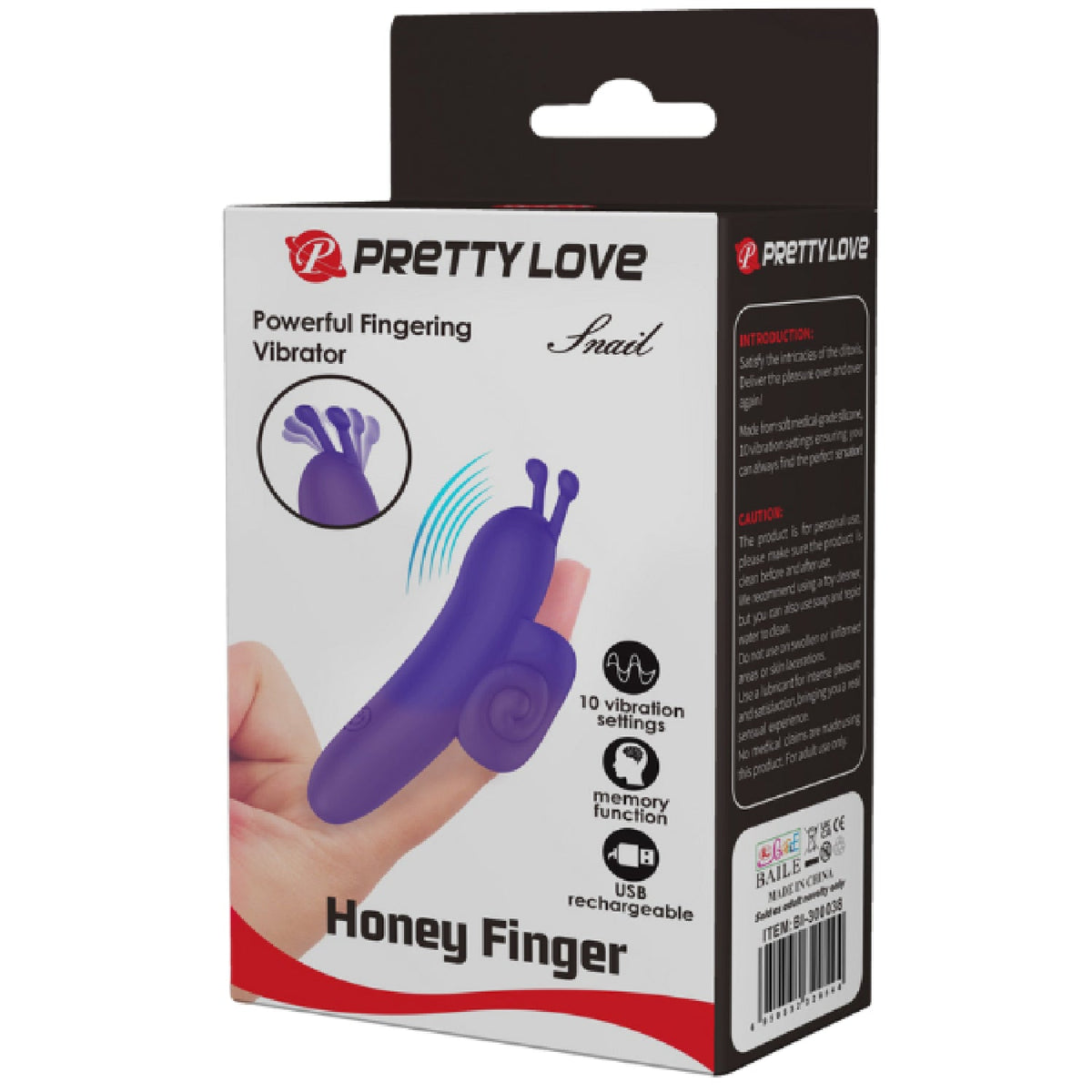 Rechargeable Snail – Ergonomic Silicone Finger Vibrator with 10 Vibration Modes > Vibrators > Finger Vibrators