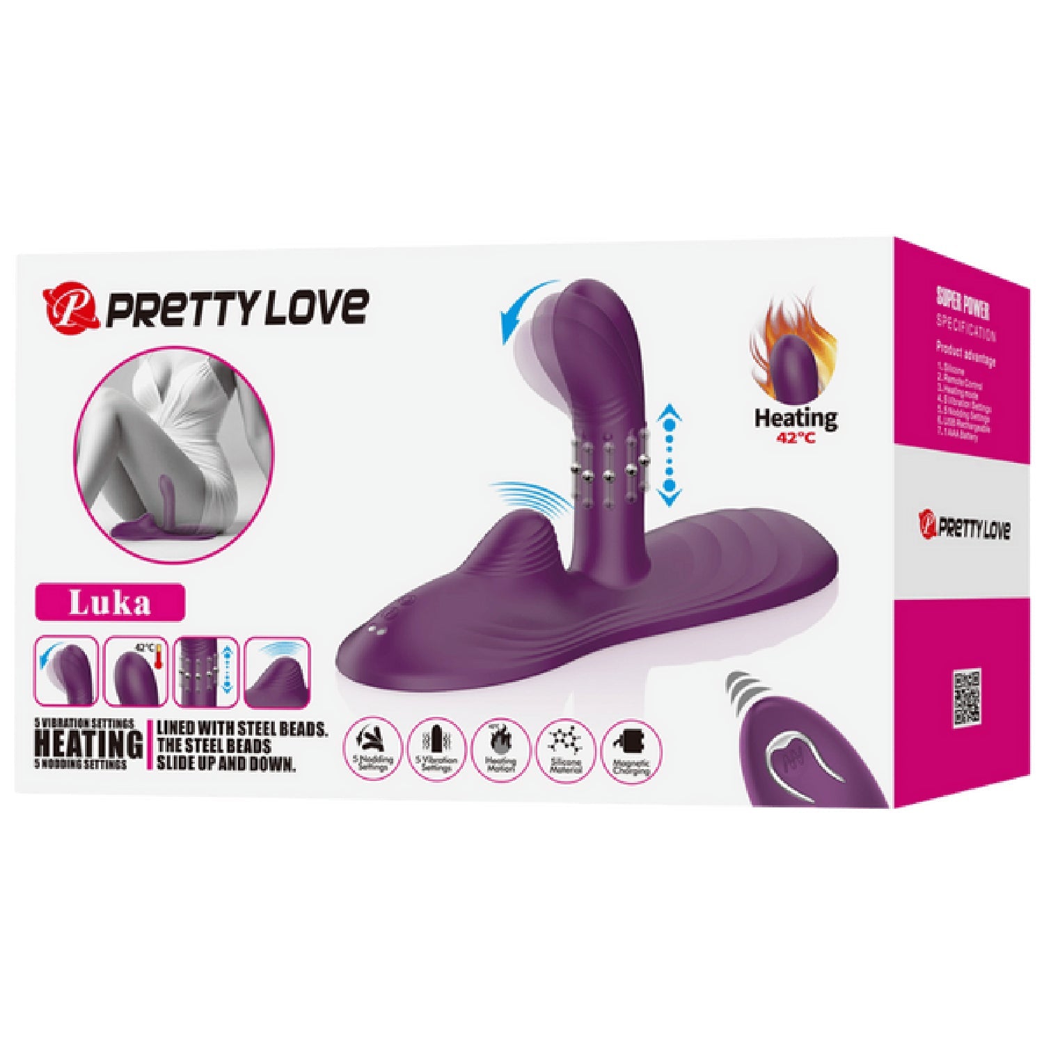 Luka Rechargeable Remote-Controlled Silicone Sit-Down Pad Vibrator > Vibrators > Vibrating Pads