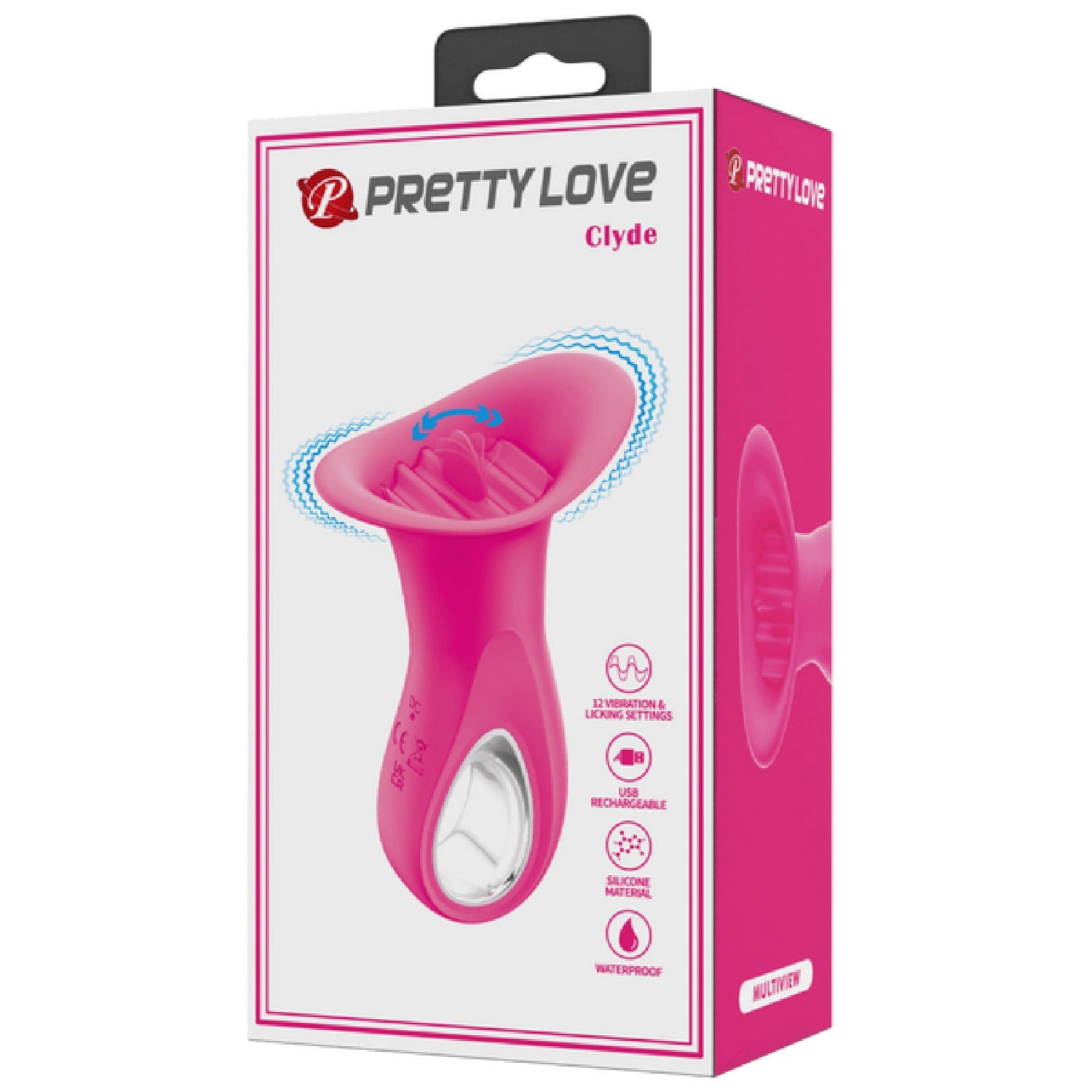 Pretty Love Rechargeable Clyde – 12 Function Oral Vibrator with Vibrating Tongue > Sex Toys For Ladies > Clitoral Vibrators and Stimulators