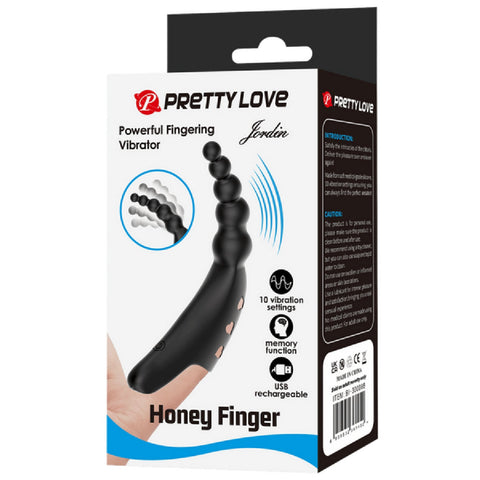 Jordin Honey Finger - Flexible Ribbed G-Spot And Clitoris Stimulating Vibrator With 10 Settings > Vibrators > Finger Vibrators