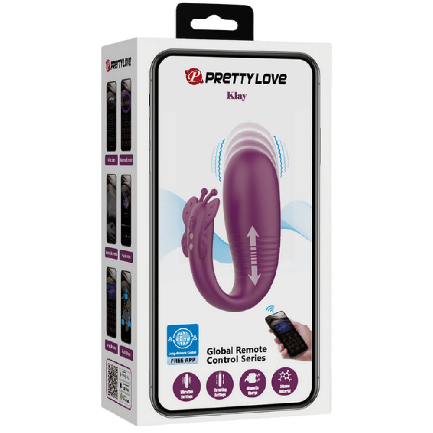 Prettylove Klay Byzantium – App Control Silicone Thrusting Egg Vibrator > Sex Toys For Ladies > Clitoral Vibrators and Stimulators