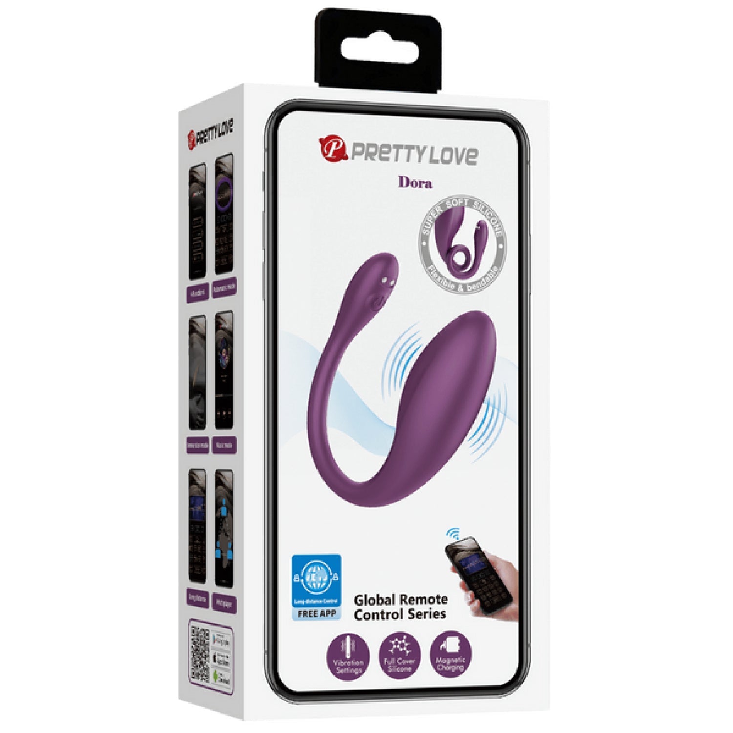 App Control Dora – App-Controlled Rechargeable Curved 12 Vibration Modes Couple's Vibrator > Sex Toys > Couples Toys