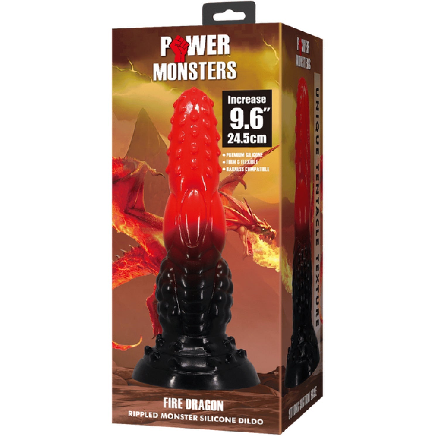 Fire Dragon 9.6 Inch – Rippled Texture Dildo with Suction Base > Dildos > Fantasy