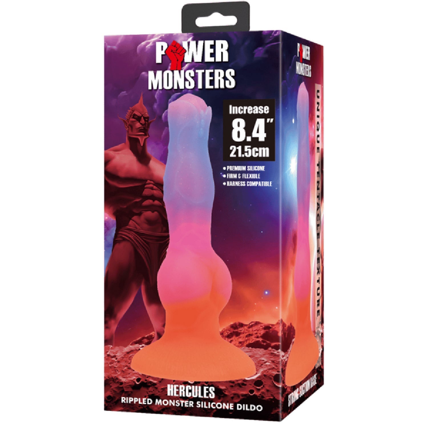 Hercules 8.4 Inch – Sculpted Silicone Vibrator with Suction Base Secondary image