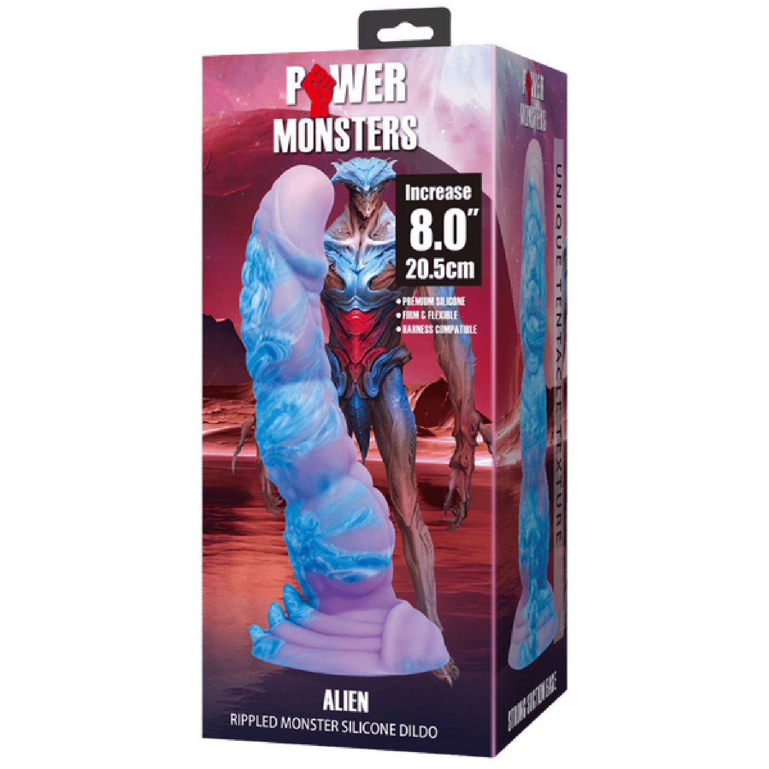 Alien 8 Inch Monster Dildo – Ribbed Texture with Suction Base > Dildos > Fantasy
