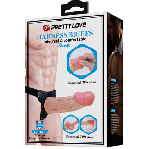 Stark Universal Strap-On Harness – Adjustable Strap-On Harness with Hollow Dildo 6.9 Inch One Size > Dildos > Strap On Harnesses