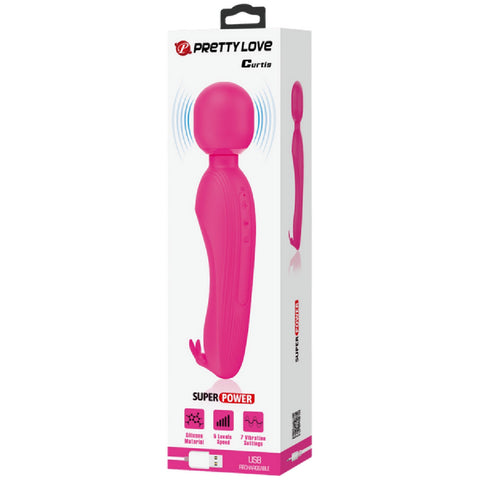 Pretty Love Curtis Wand – Rechargeable Silicone Wand Vibrator with Rabbit Ears > Sex Toys > Massage Wands