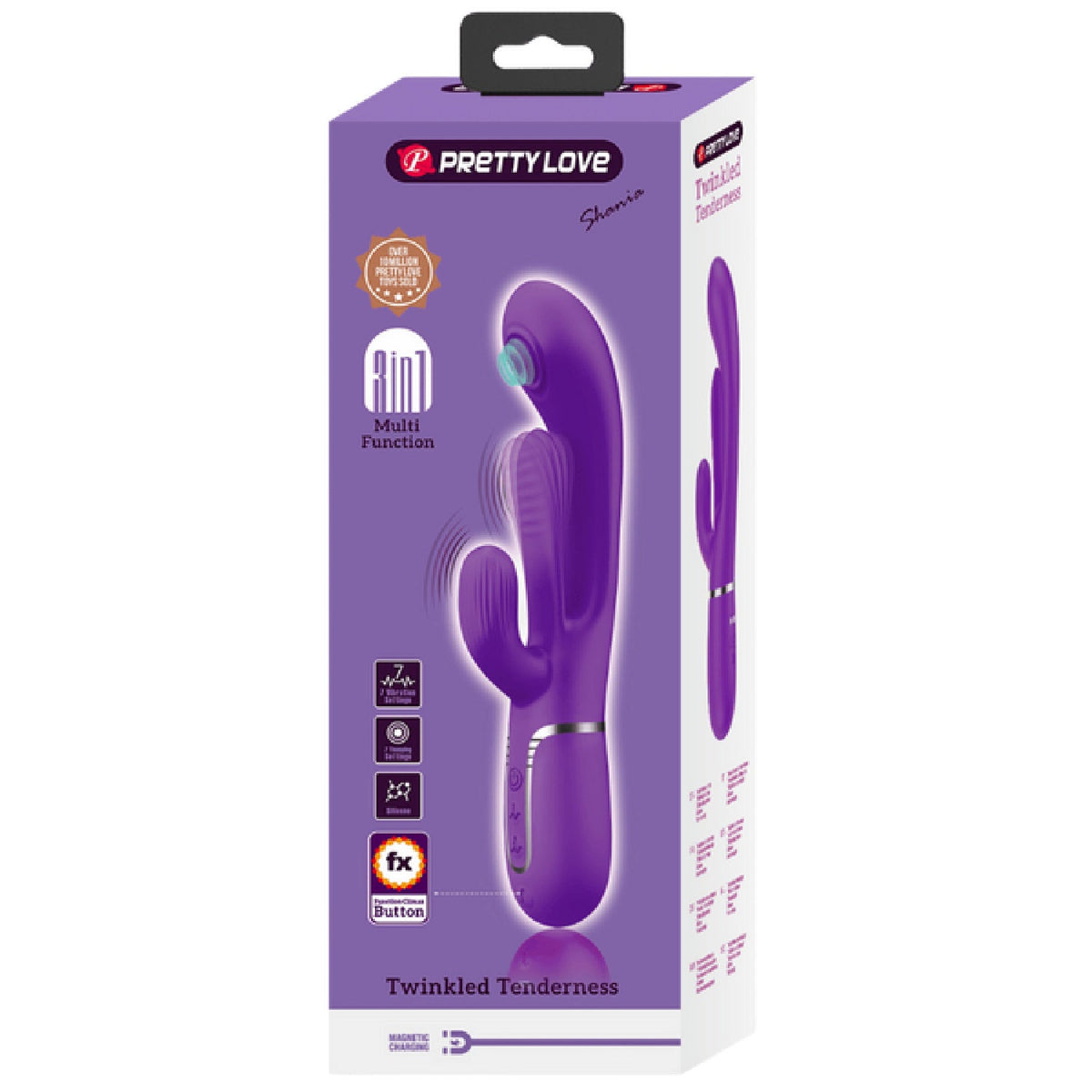 Shania 4in1 Multi-Function Rabbit Vibrator – Velvet Silicone 7 Vibration Settings > Vibrators > Ladies > Rabbit