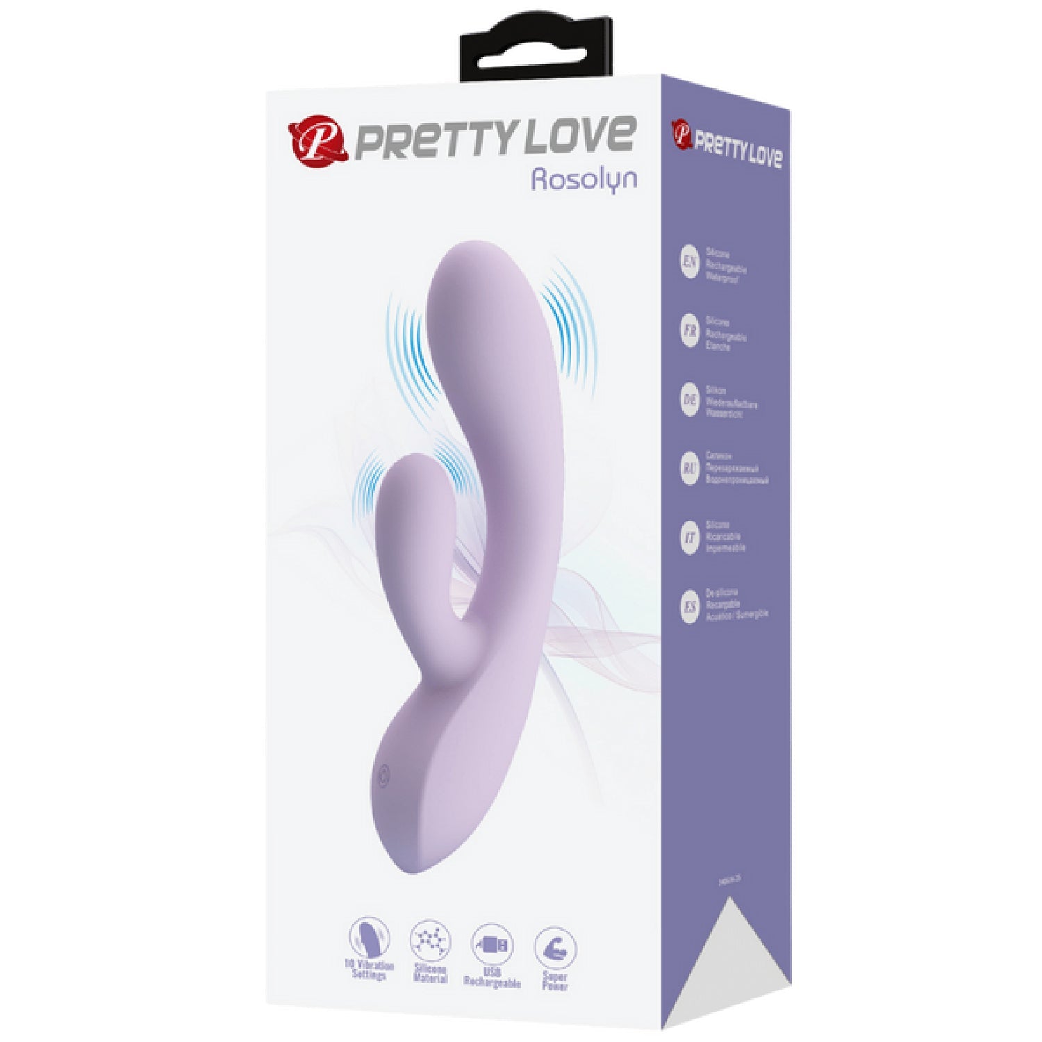 Rosolyn – Rechargeable, Flexible Liquid Silicone G-Spot Rabbit Vibrator with 10 Vibration Modes > Sex Toys For Ladies > G-Spot Vibrators