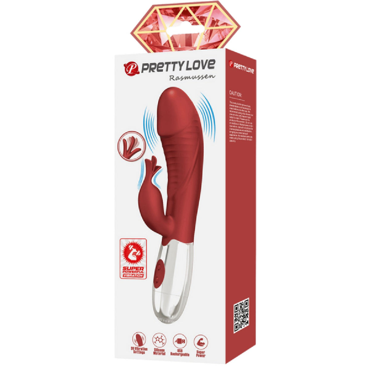 Rasmussen Rechargeable Dual-Motor Silky Silicone G-Spot and Clitoral Vibrator > Vibrators > Ladies > Rabbit