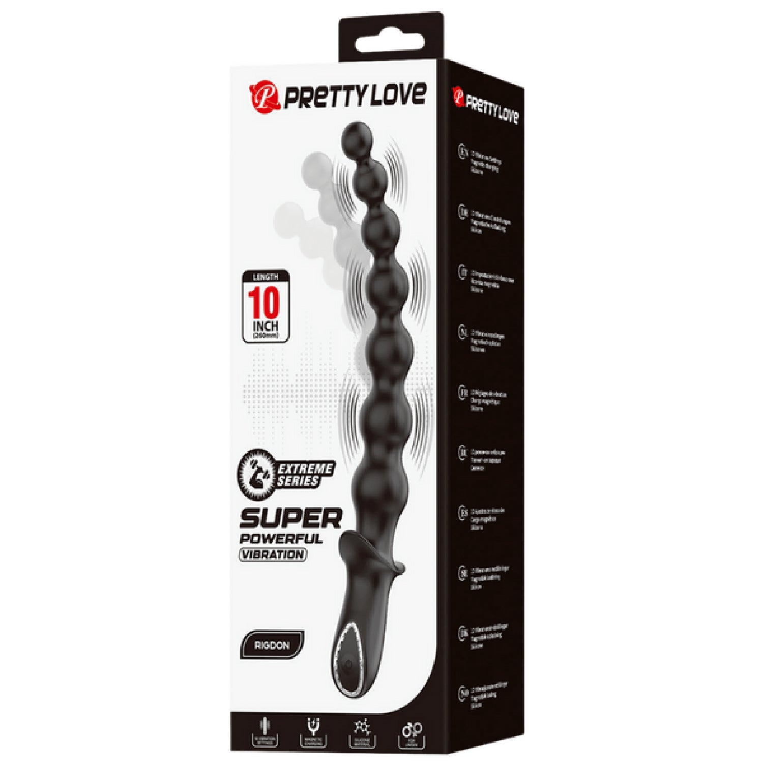 Rigdon – Rechargeable 10-Function Vibrating Bullet Anal Toy with Smooth Silicone Finish Secondary image