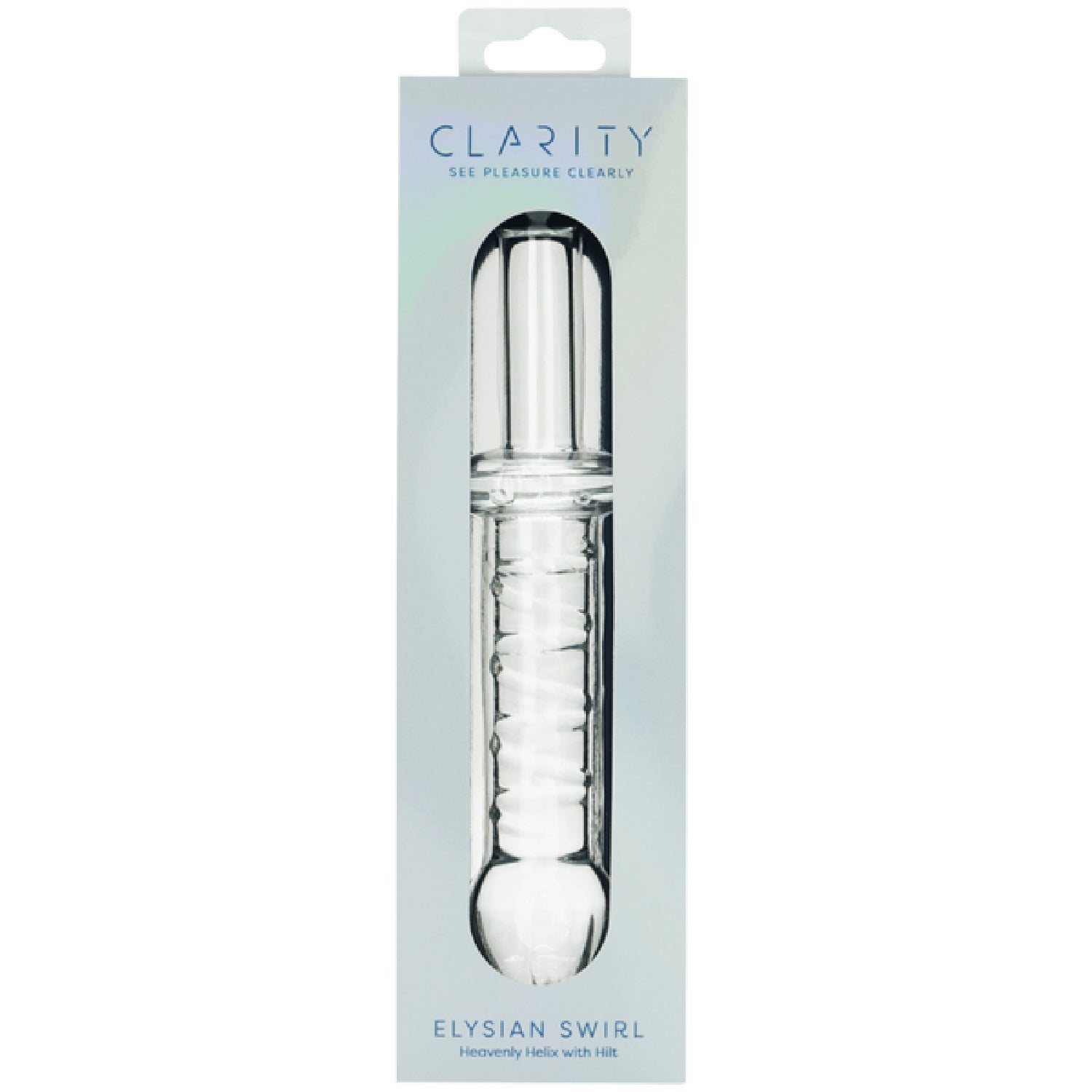 Elysian Swirl Handblown Borosilicate Glass 5.6 Inch Spiral Textured Dildo Secondary image
