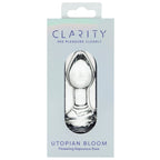 Clarity Utopian Bloom Handcrafted Glass 4.3 Inch Butt Plug > Glass > Dildos