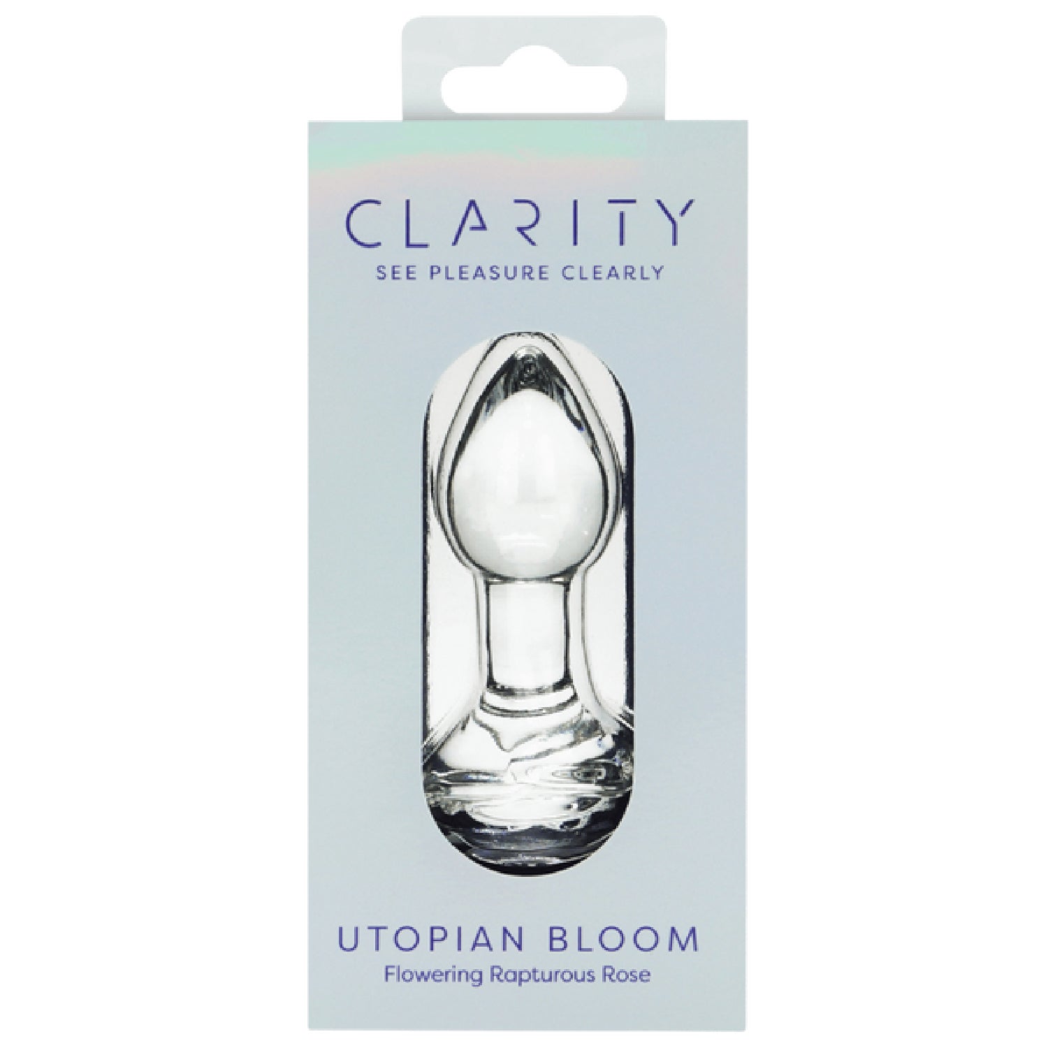 Clarity Utopian Bloom Handcrafted Glass 4.3 Inch Butt Plug > Glass > Dildos