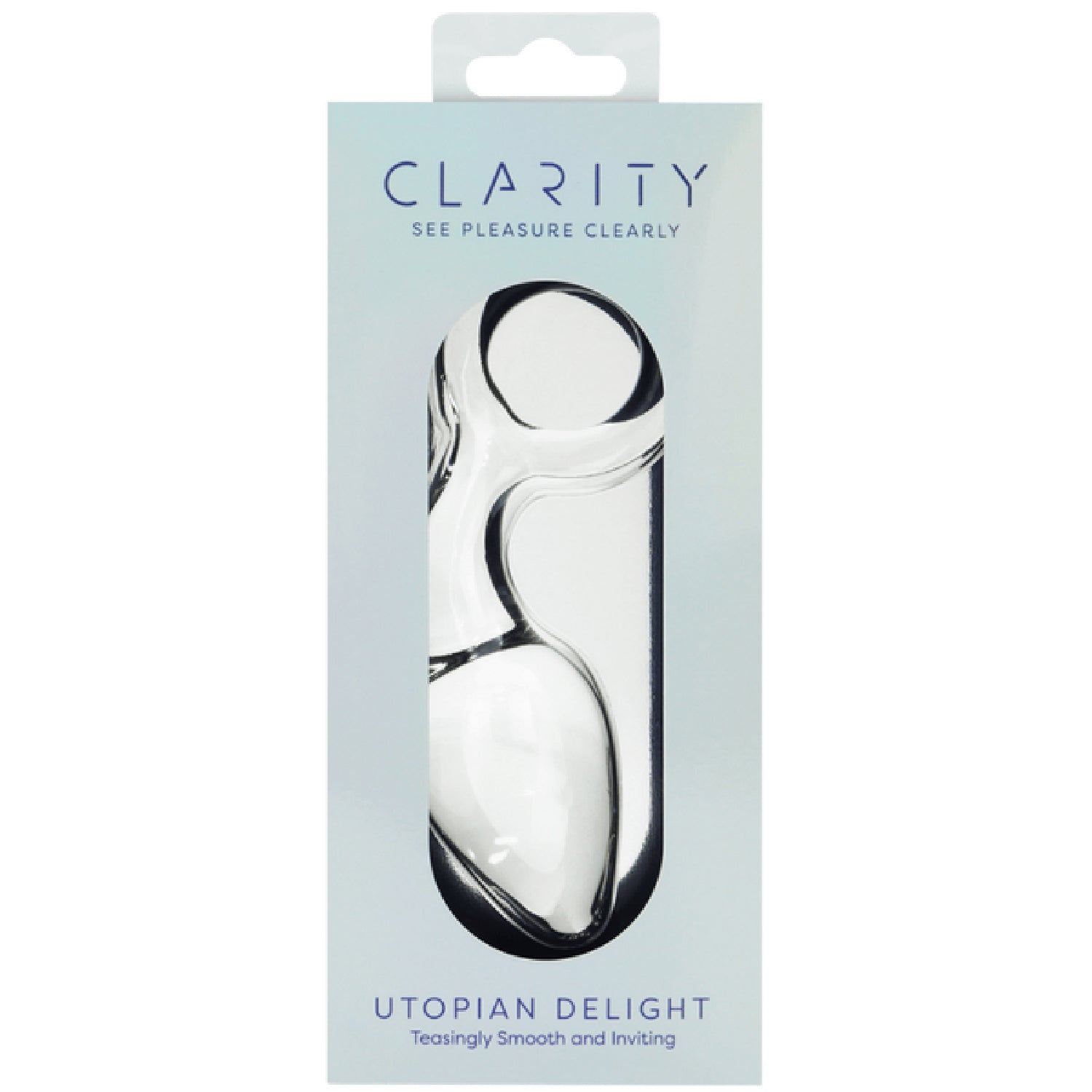 Clarity Utopian Delight – 3.5 Inch Handcrafted Borosilicate Glass Butt Plug Secondary image