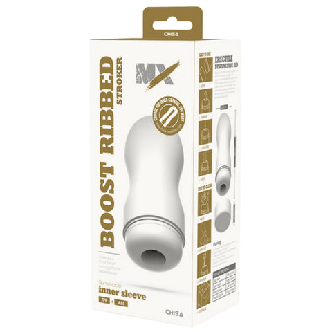 Boost Ribbed Stroker – Super-Soft 16cm Stroker > Sex Toys For Men > Masturbators Cup