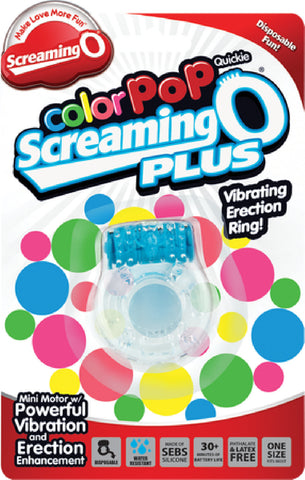Screaming O Colour Pop Quickie Plus – Vibrating Erection Ring > Cock Ring > Vibrating