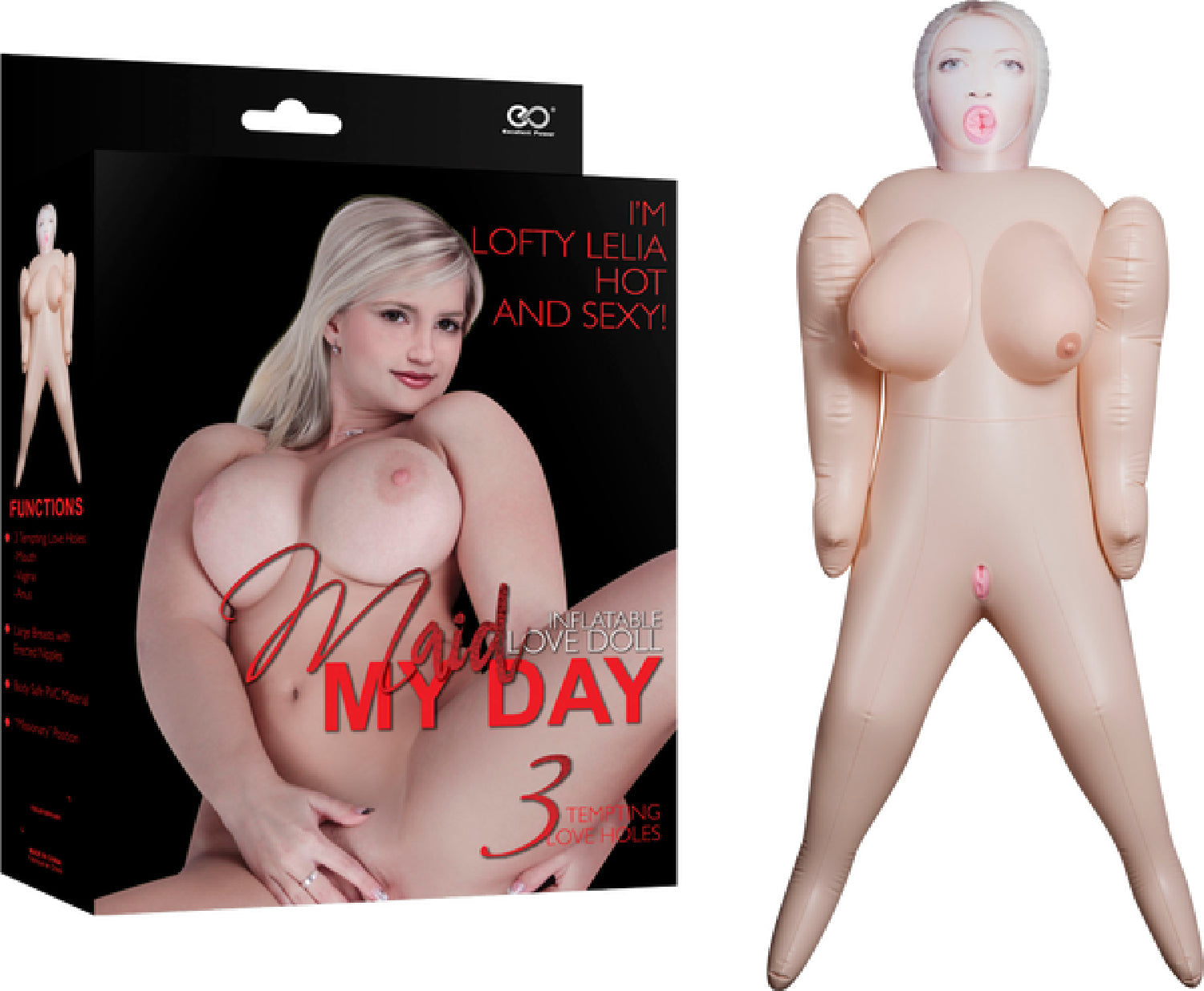 Lofty Lelia (Body Safe PVC) – Love Doll with Three Openings and Large Breasts > Sex Toys > Sex Dolls > Novelty Inflatables