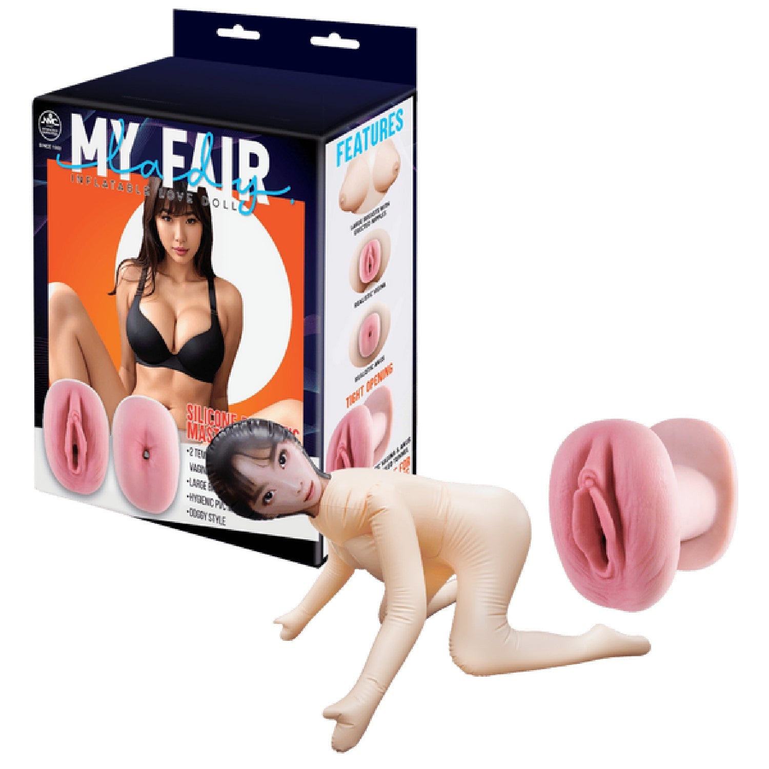 Inflatable Love Doll – 61cm Silicone Realistic Masturbator with Large Breasts > Sex Toys > Sex Dolls > Inflatable Main image
