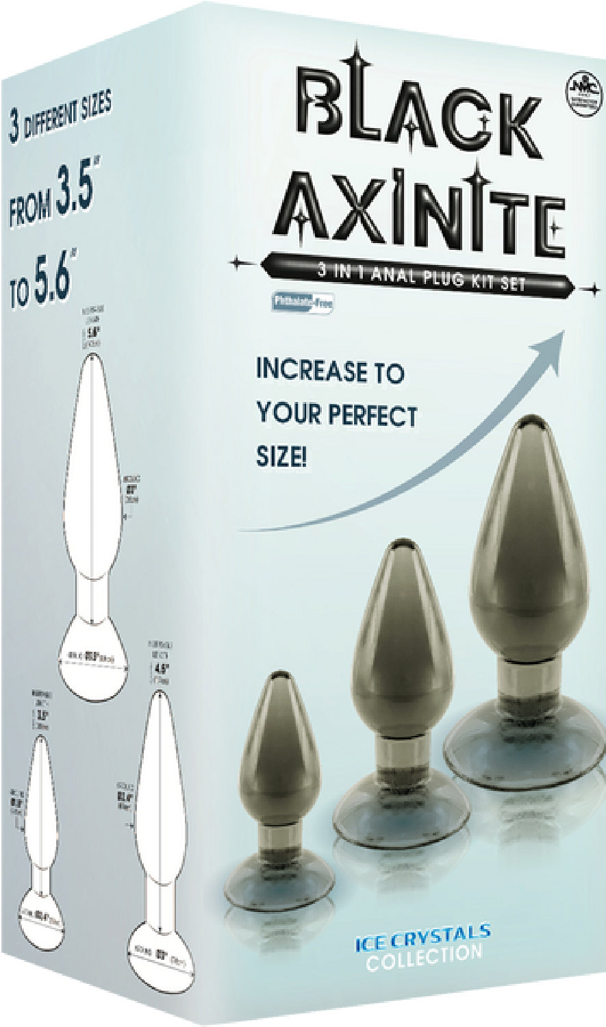 3 In 1 Anal Plug Kit – Flexible Hygienic Suction Cup Base Anal Plugs > Anal Range > Butt Plug Kits