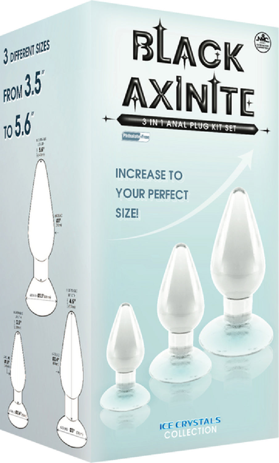 3 In 1 Anal Plug Kit – Flexible Hygienic Suction Cup Base Anal Plugs > Anal Range > Butt Plug Kits
