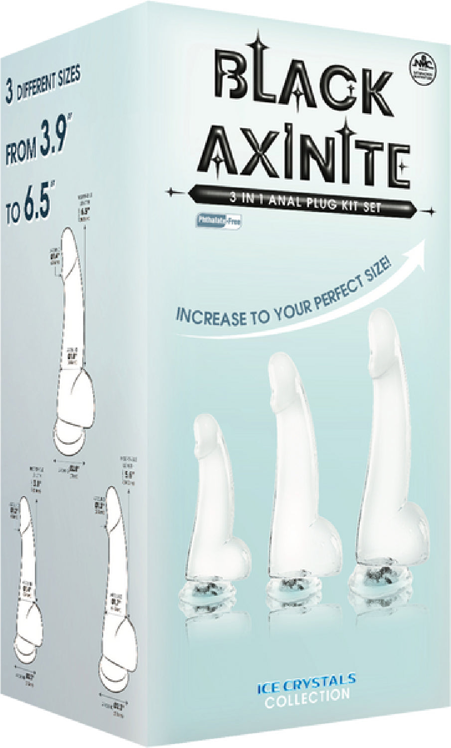 3 In 1 Anal Plug Kit – Flexible Hygienic Silicone Suction Cup Base Anal Plugs > Anal Range > Butt Plug Kits