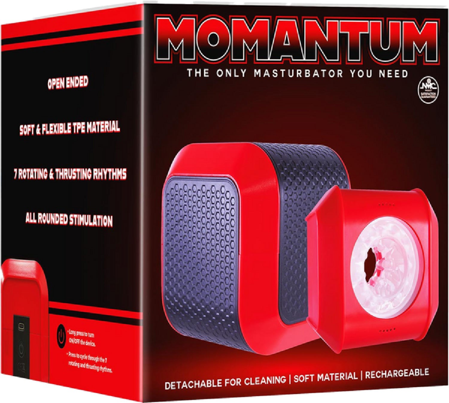 The Cube (Red & Black) One Size > Sex Toys For Men > Masturbators > Vibrating