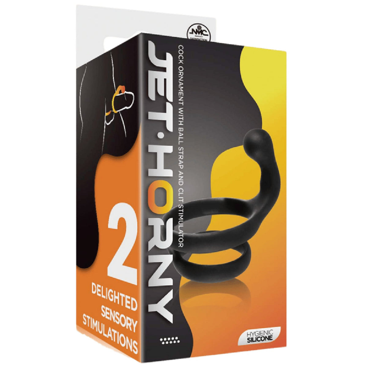 Cock Ring with Ball Strap and Clit Stimulator – Hygienic Silicone Cock Ring > Sex Toys > Couples Toys