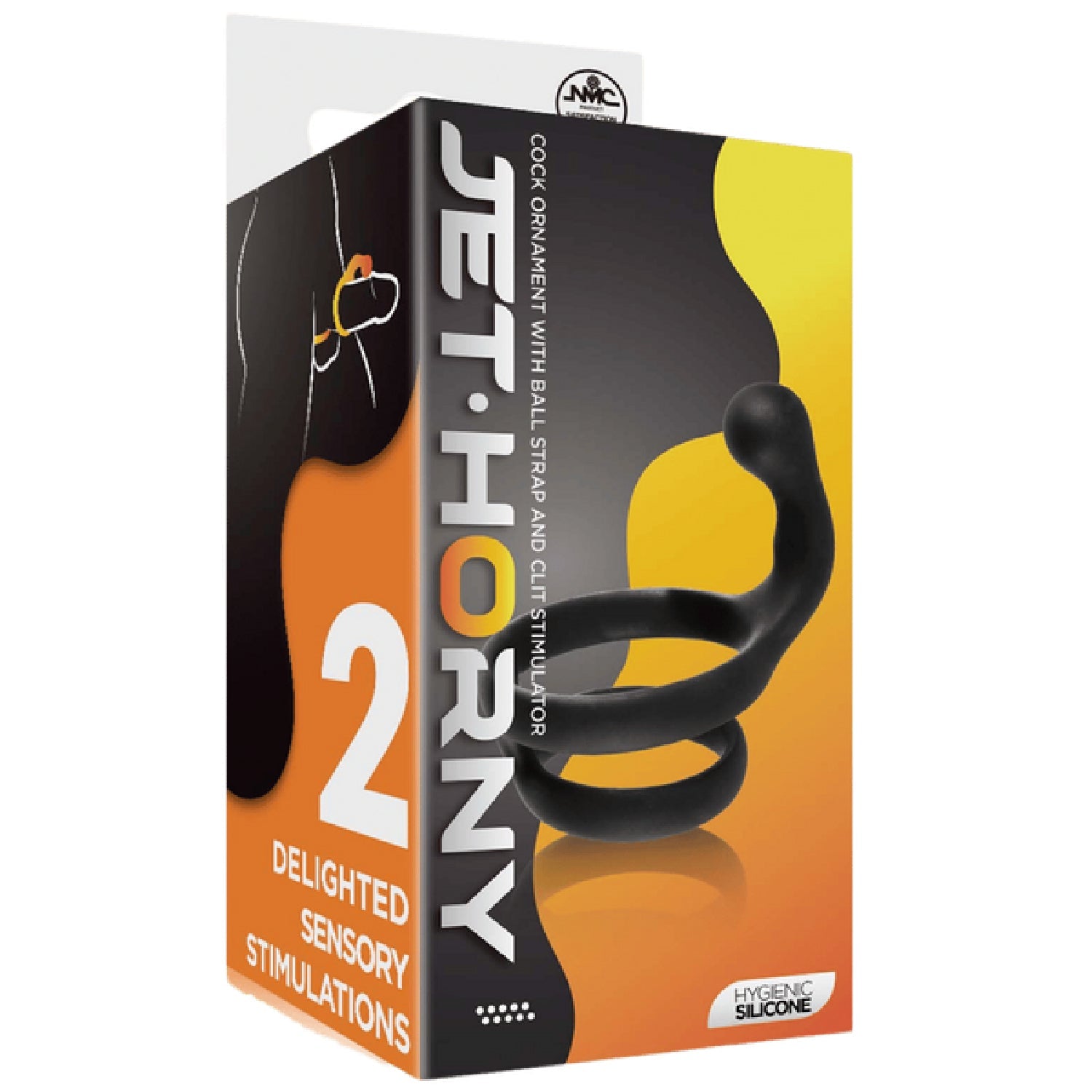 Cock Ring with Ball Strap and Clit Stimulator – Hygienic Silicone Cock Ring > Sex Toys > Couples Toys