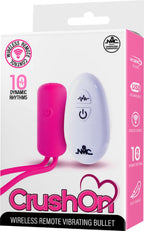 Crush On - Wireless Remote Vibrating Bullet – USB Rechargeable Silicone Bullet Vibrator > Vibrators > Mini Vibrators