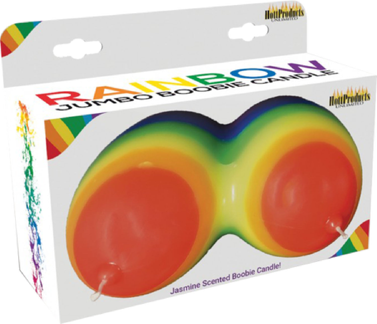 Rainbow Jumbow Boobie Candle – Decorative Candle > Candles > Novelty
