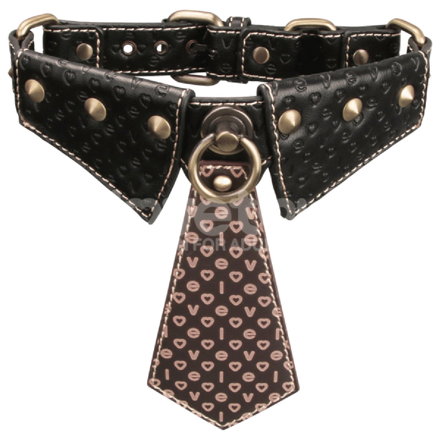 Rebellion Reign Collar with Leash – Luxury PU Leather Bondage Accessory > Bondage Gear > Collars & Leashes Main image