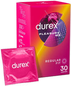 Durex Pleasure Me Ribbed and Dotted Condoms 30 Pack Textured Condom Pack > Essentials > Condoms