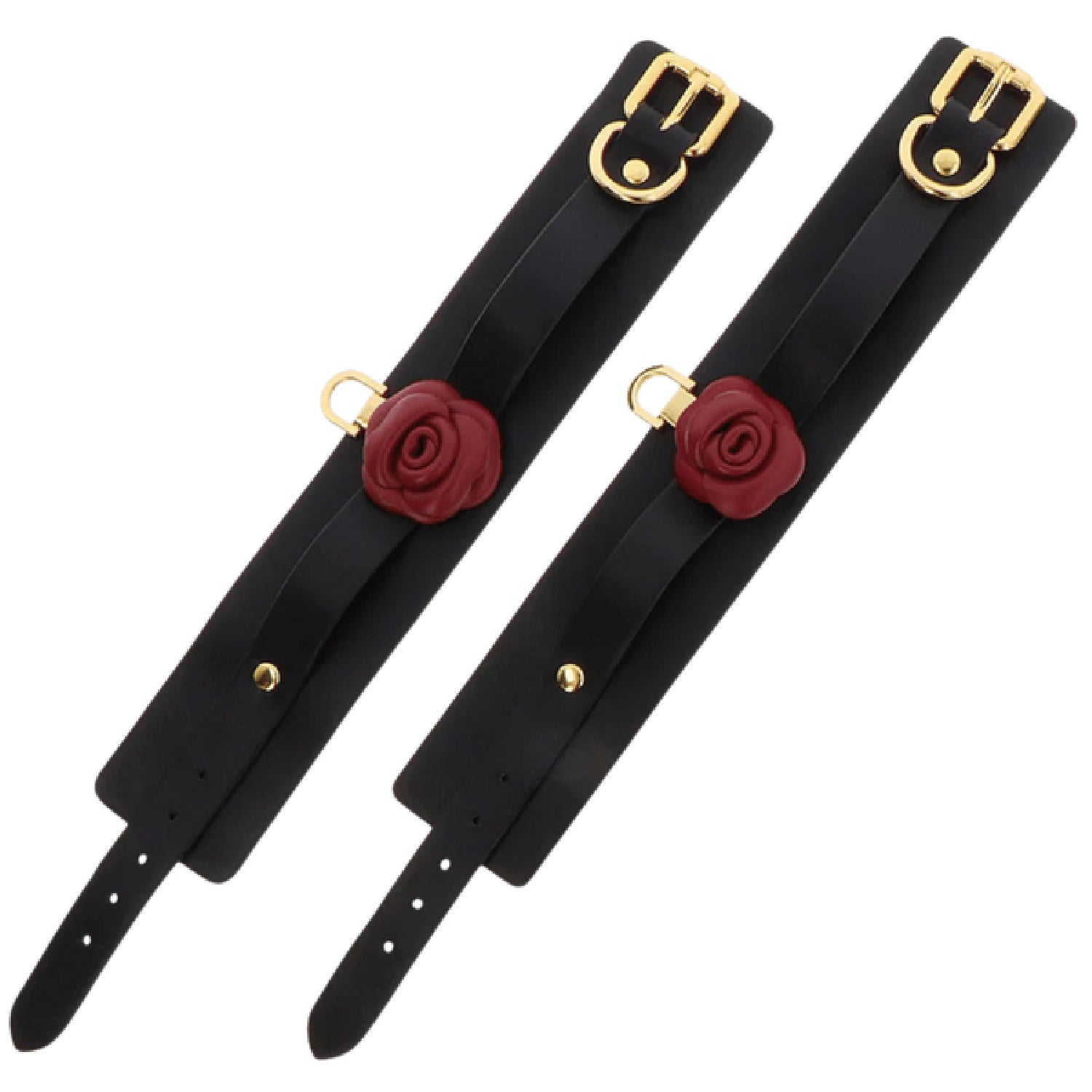 Taboom Wild Roses Wrist Cuffs – Premium Faux Leather BDSM Wrist Restraints > Bondage Gear > Restraints