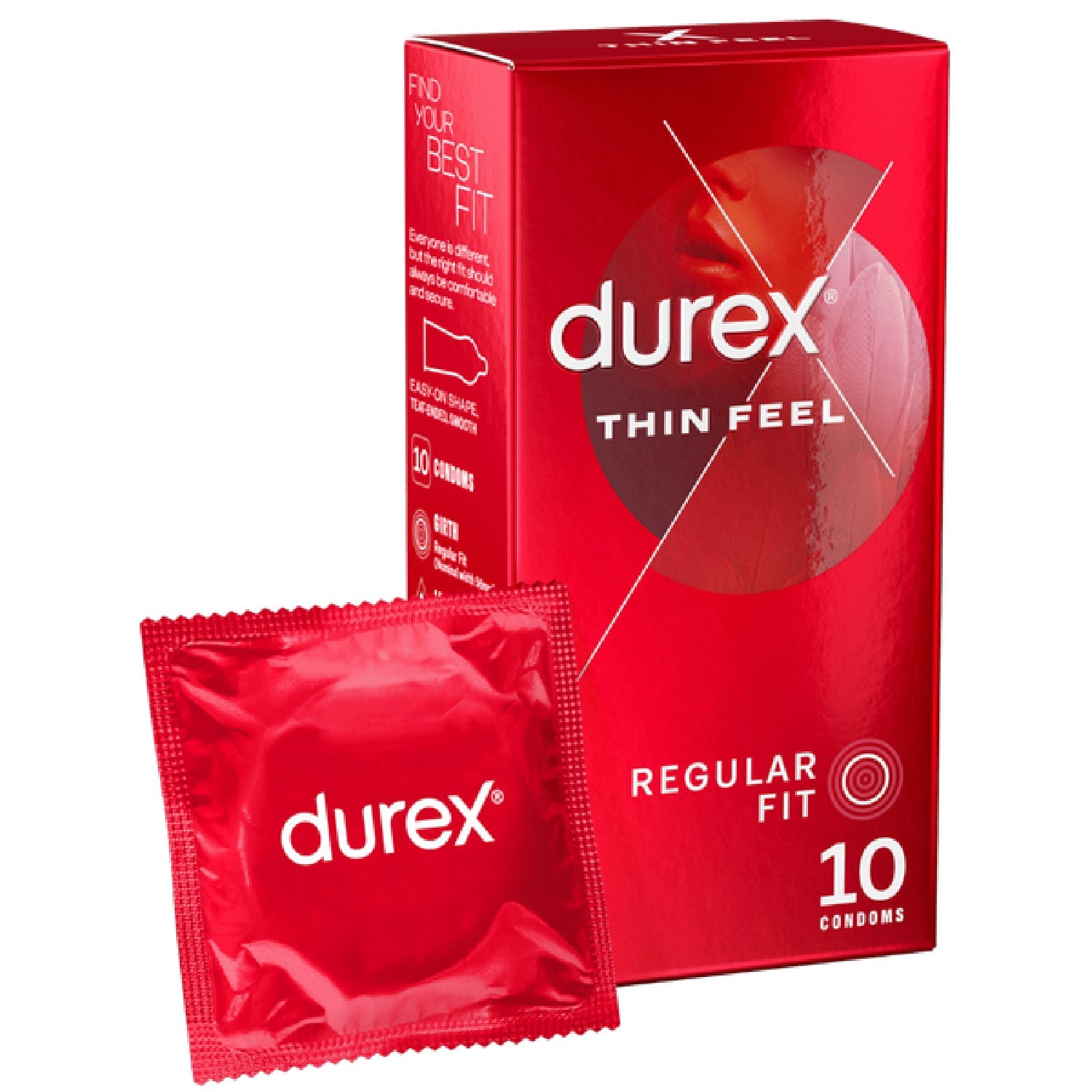 Durex Thin Feel Regular Fit Condoms – 10 Pack Thin Condoms > Essentials > Condoms