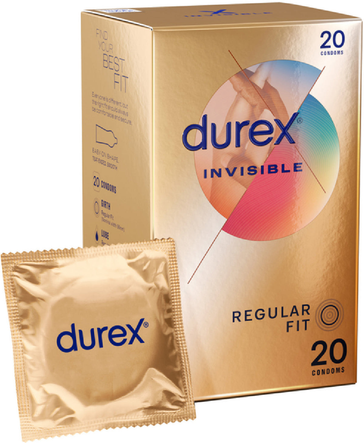 Durex Invisible Regular Fit Condoms 20 Pack > Essentials > Condoms